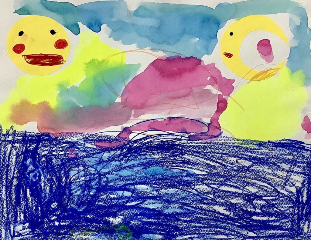 お月様が海に来た