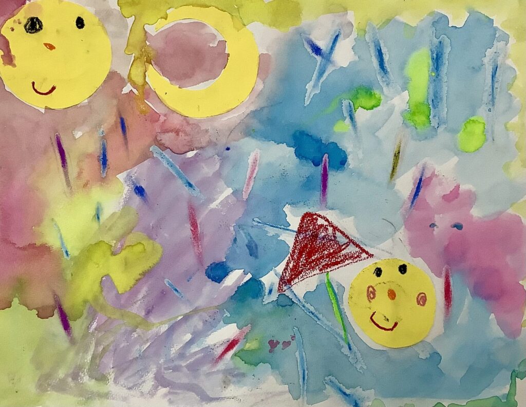 雨が降って虹色のカミナリ