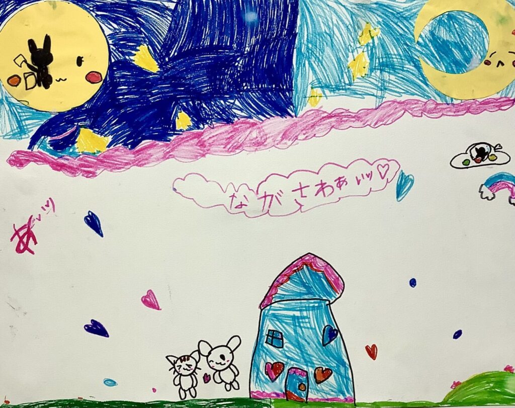 夜のウサギ達遊んだ