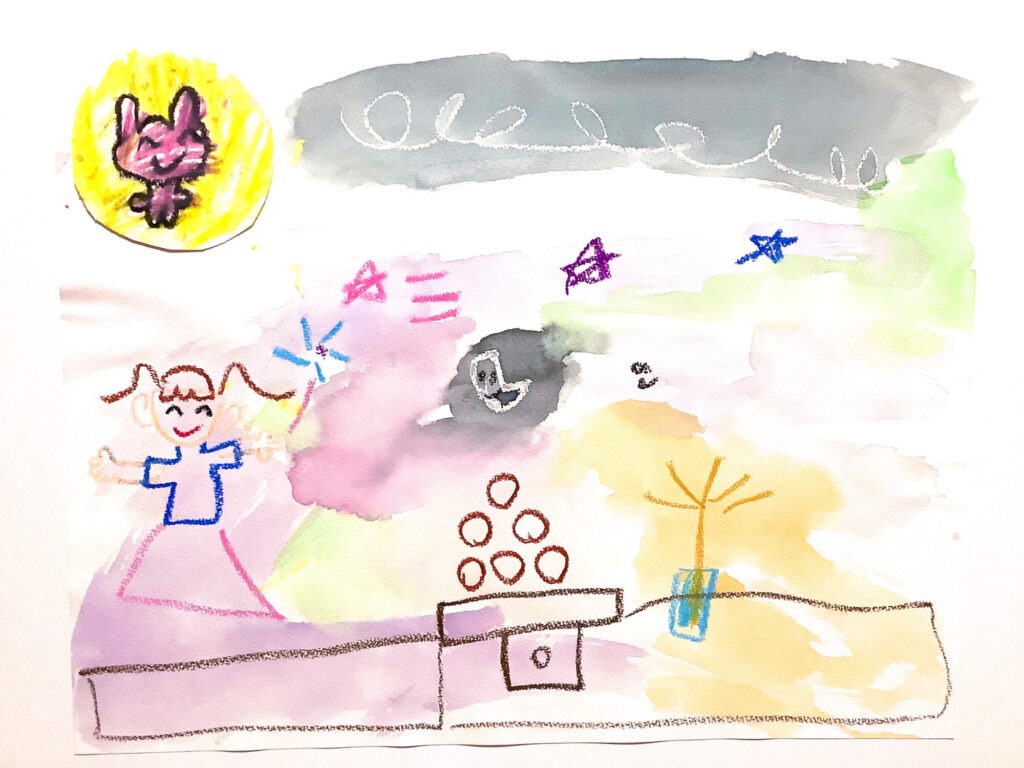 おつきみしたよ