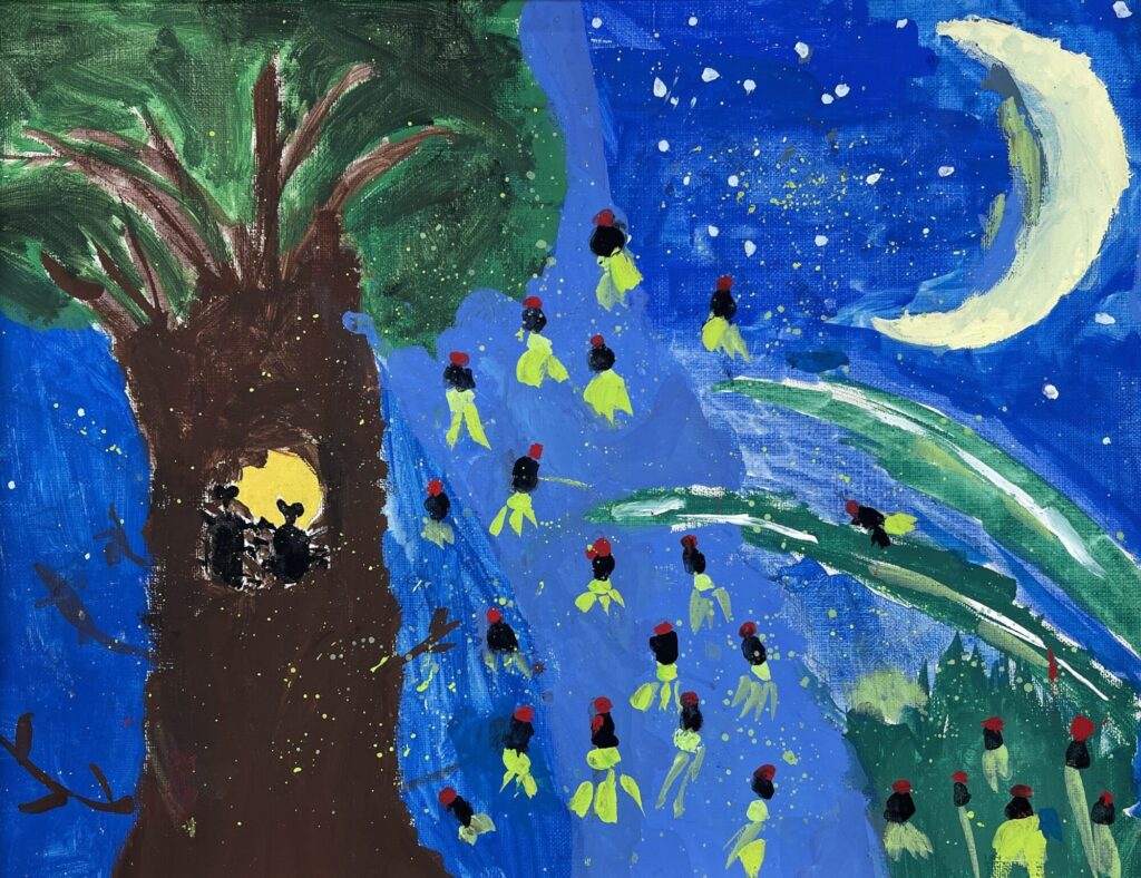 ホタルの光る夜