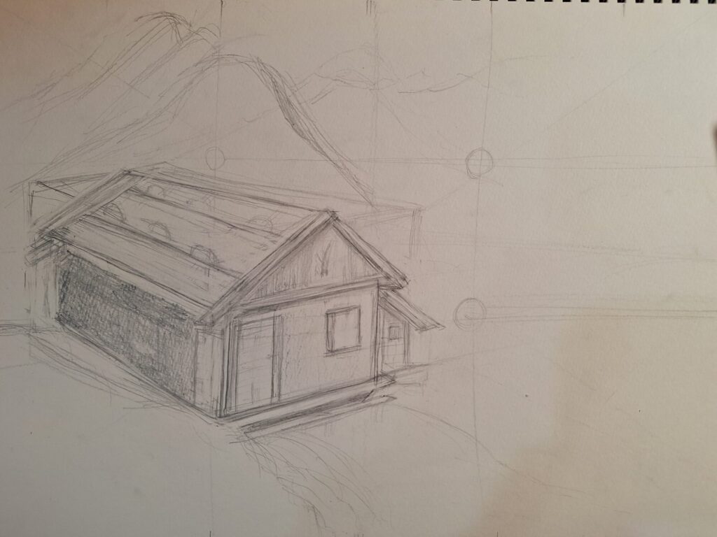 デッサン2回目(途中経過)！！