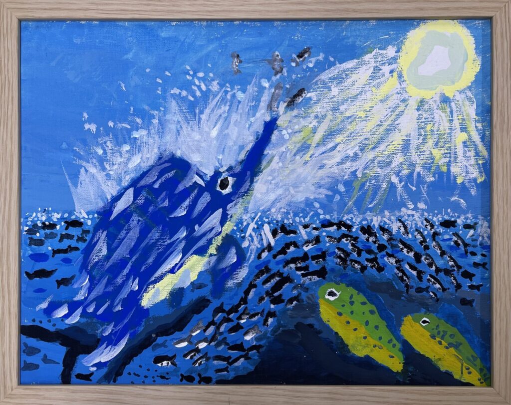 海を飛ぶバショウカジキ