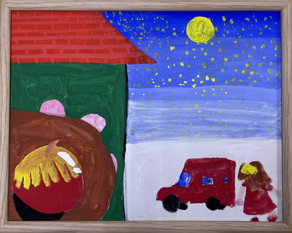 星空とくらい家の中