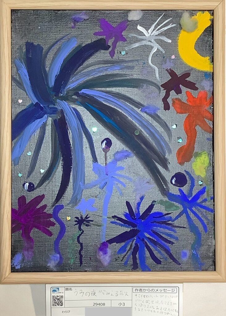 うみの夜からみえる花火