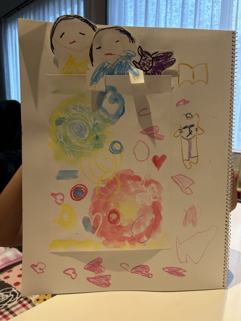 ママと猫と一緒のお布団