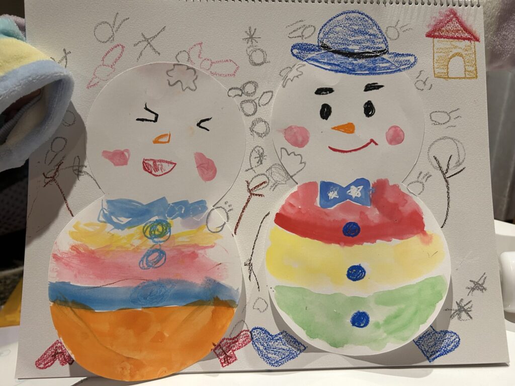 雪だるまの雪合戦