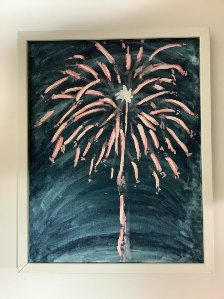 夜に咲く1つの花火