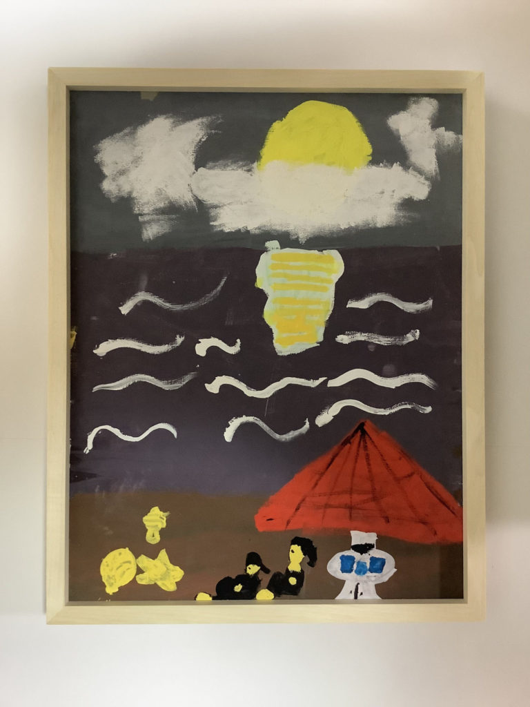 うみを見てる人