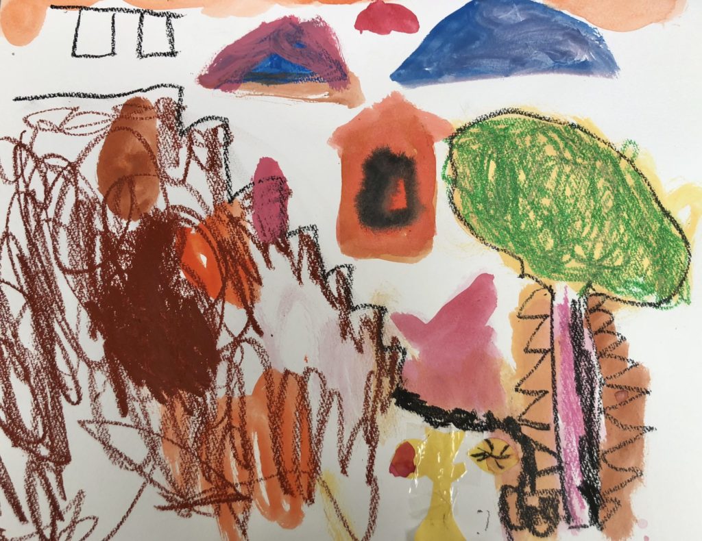 夕焼けがきれいな公園（5歳）