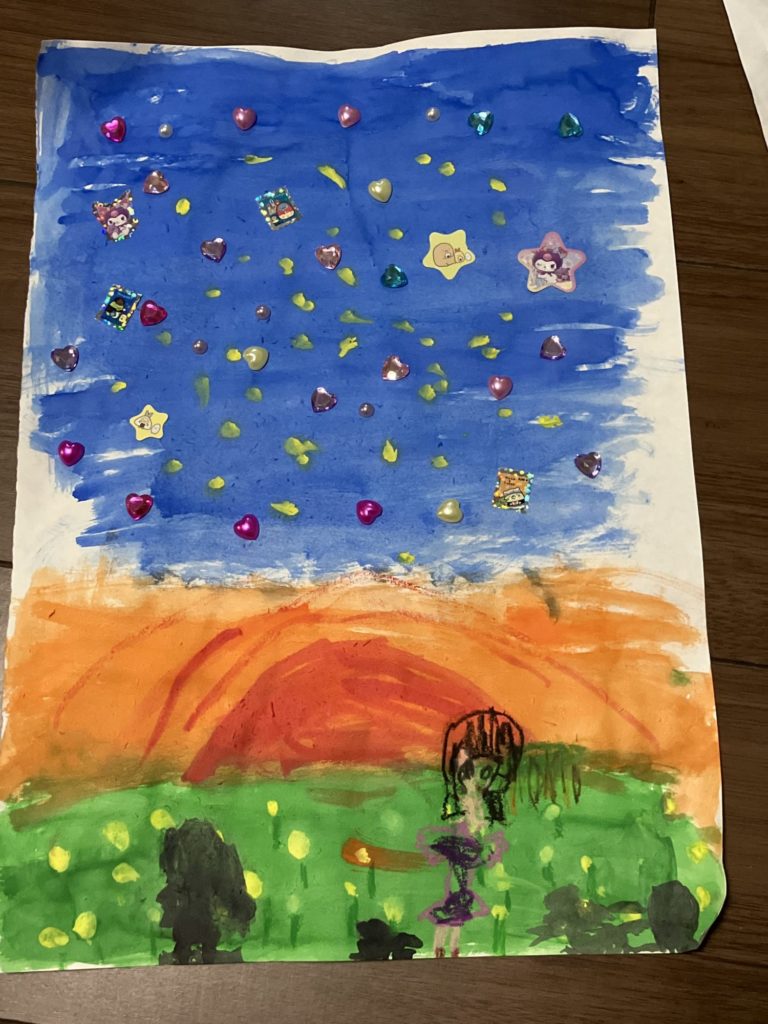 かわいいよぞらときれいななのはな