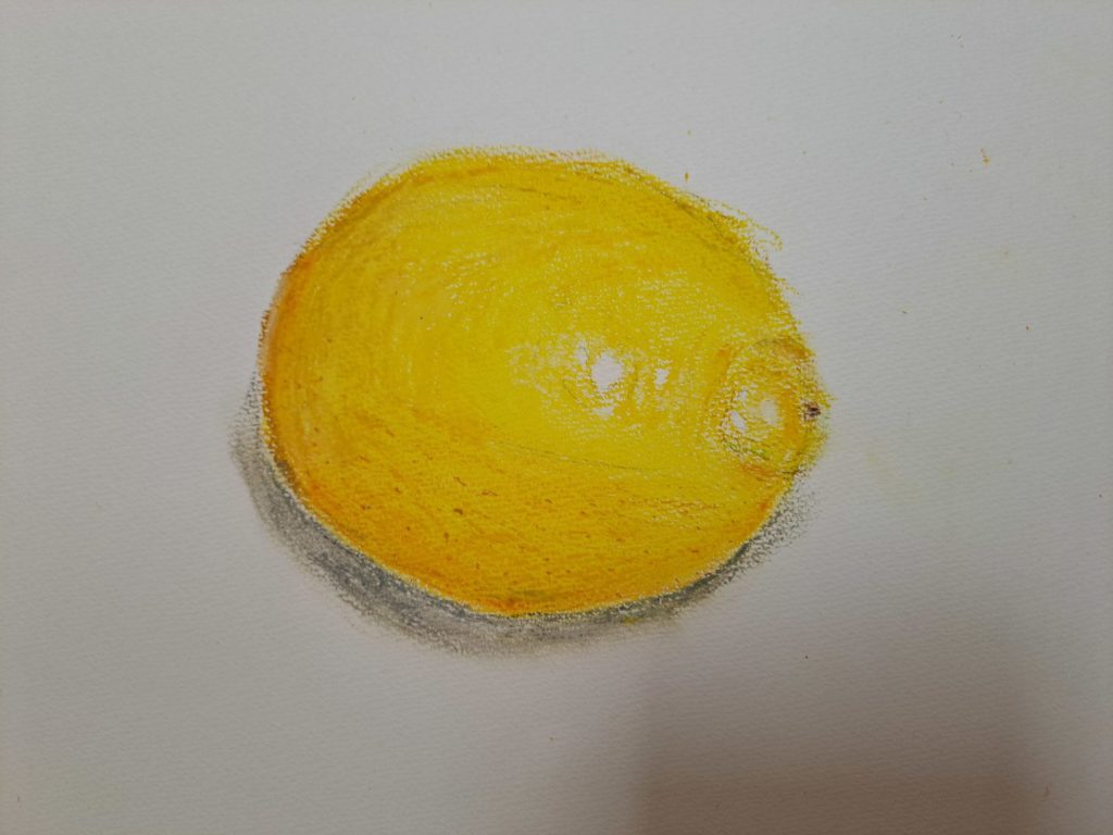 レモン　クレヨン画